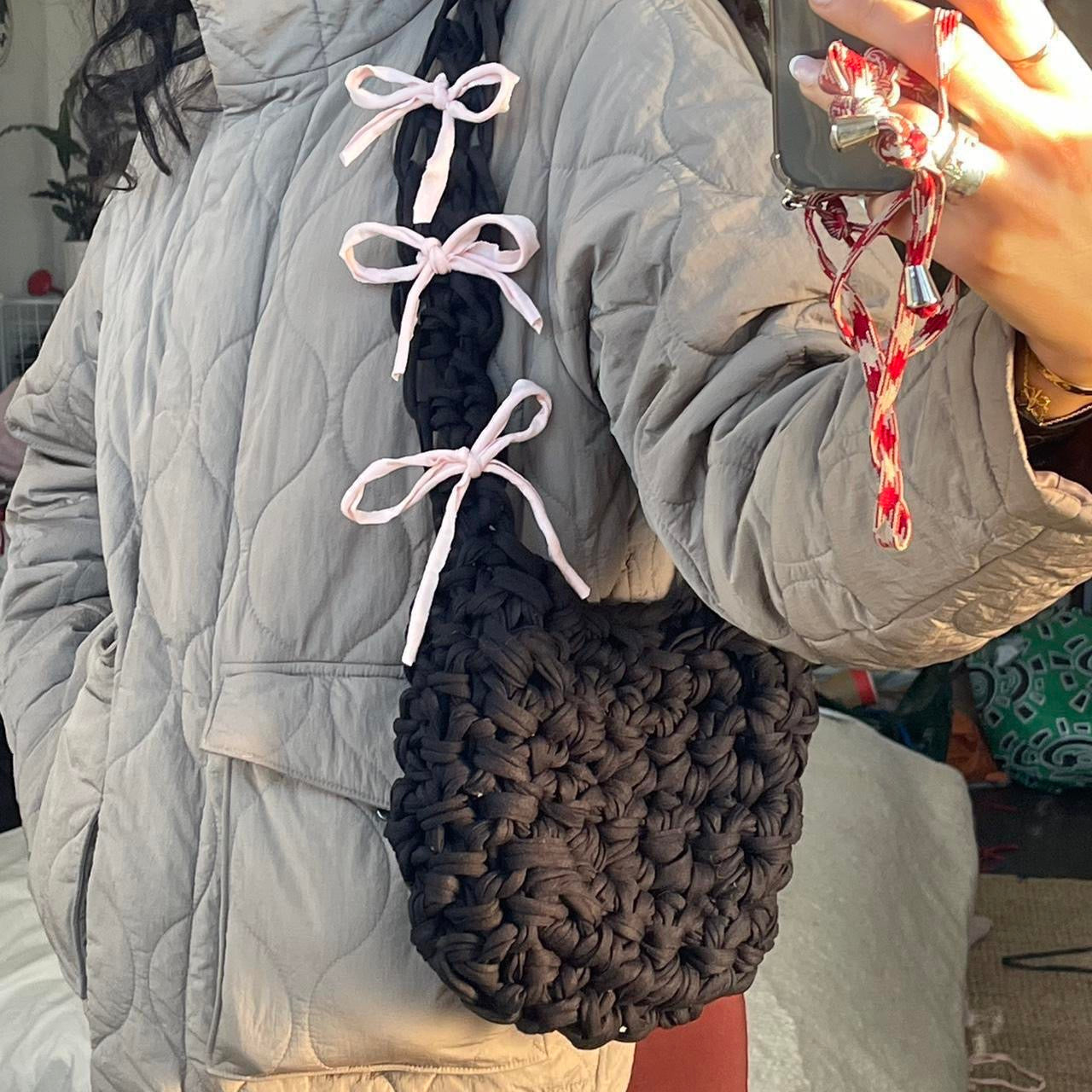 *Baby Pink + Black Ribbon