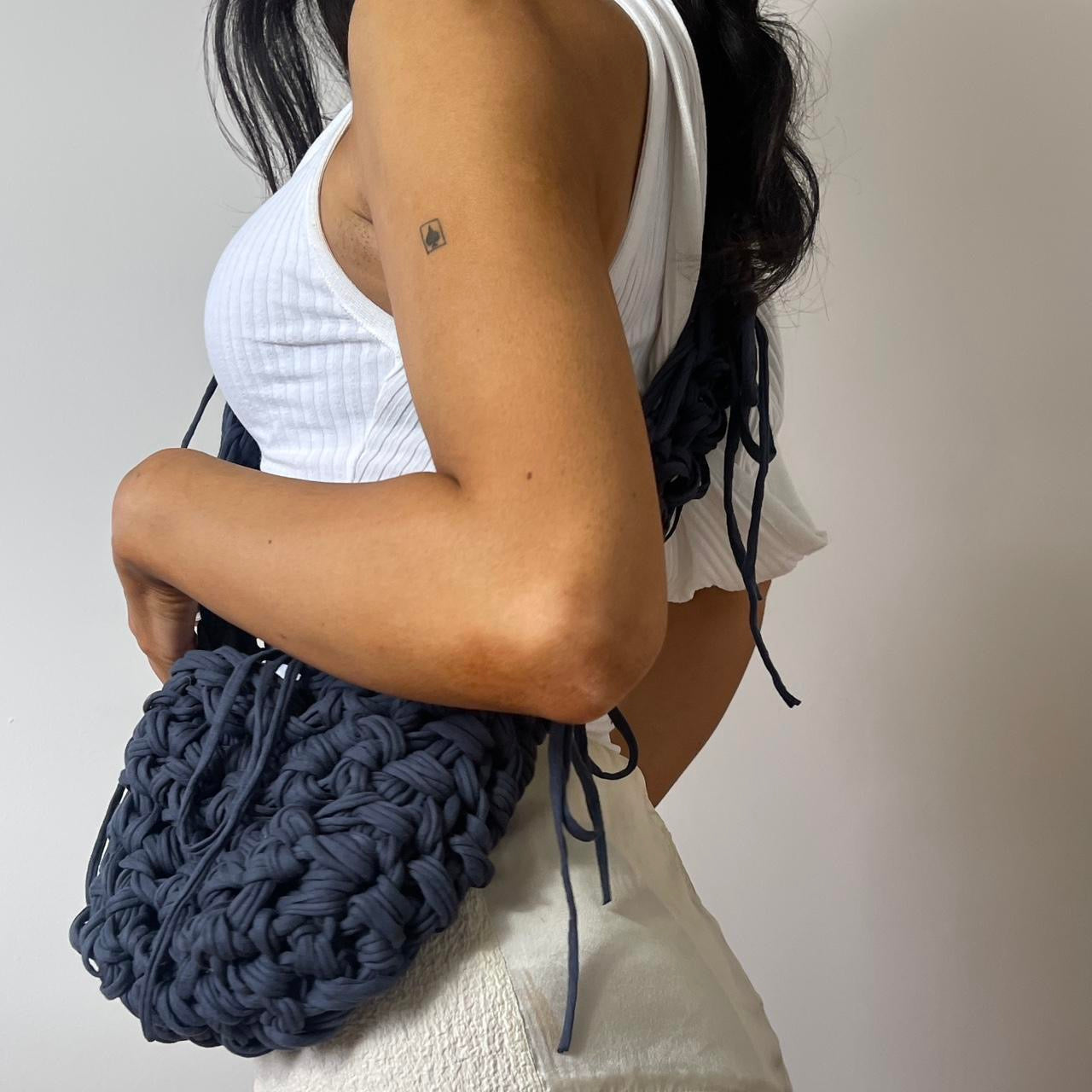 *NEW* All Navy Ribbon Crossbody