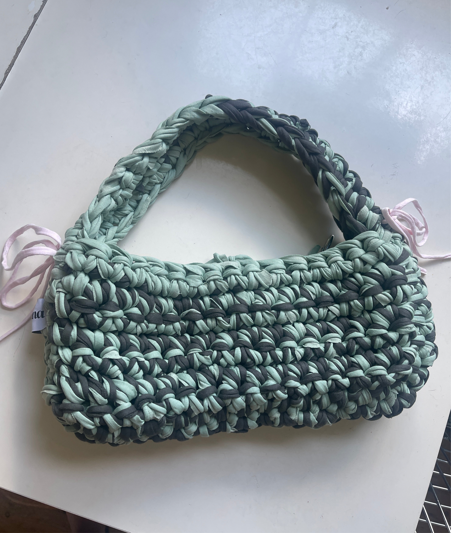 A Mint and Khaki Shoulder