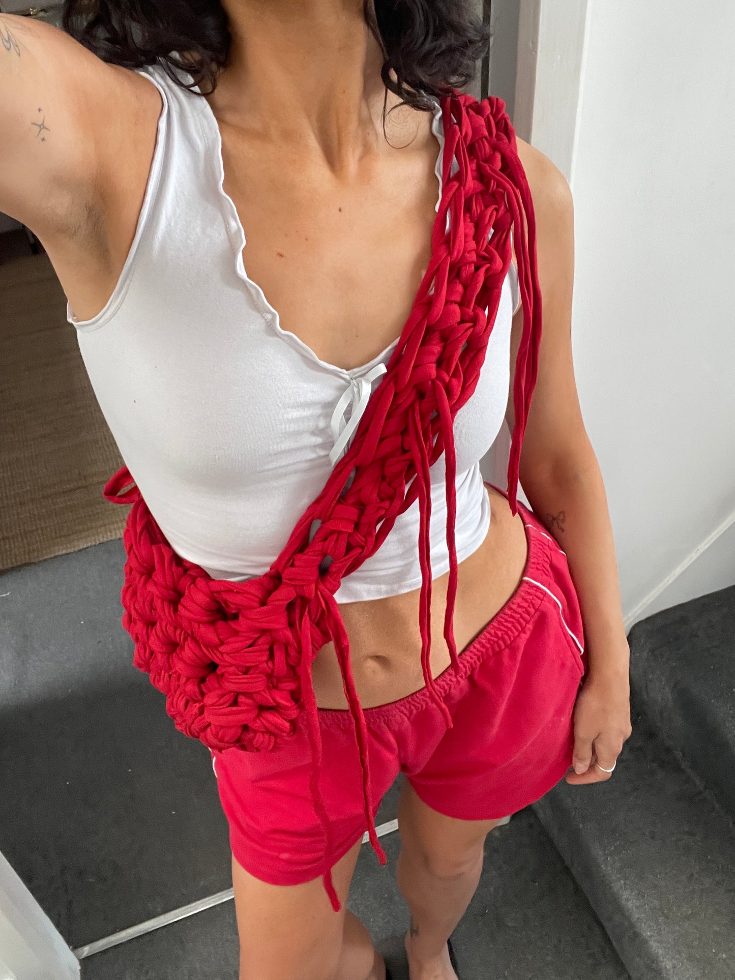*NEW* A Bright Red Ribbon Crossbody