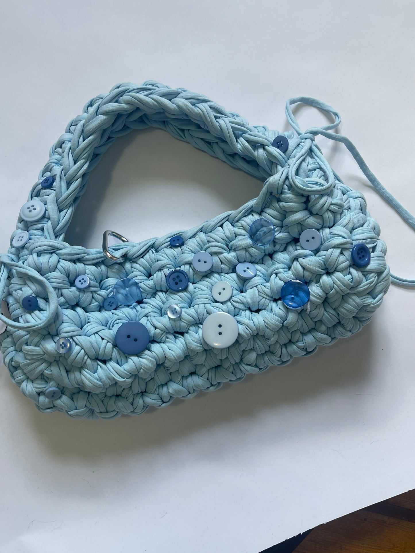 Button Bag Blue