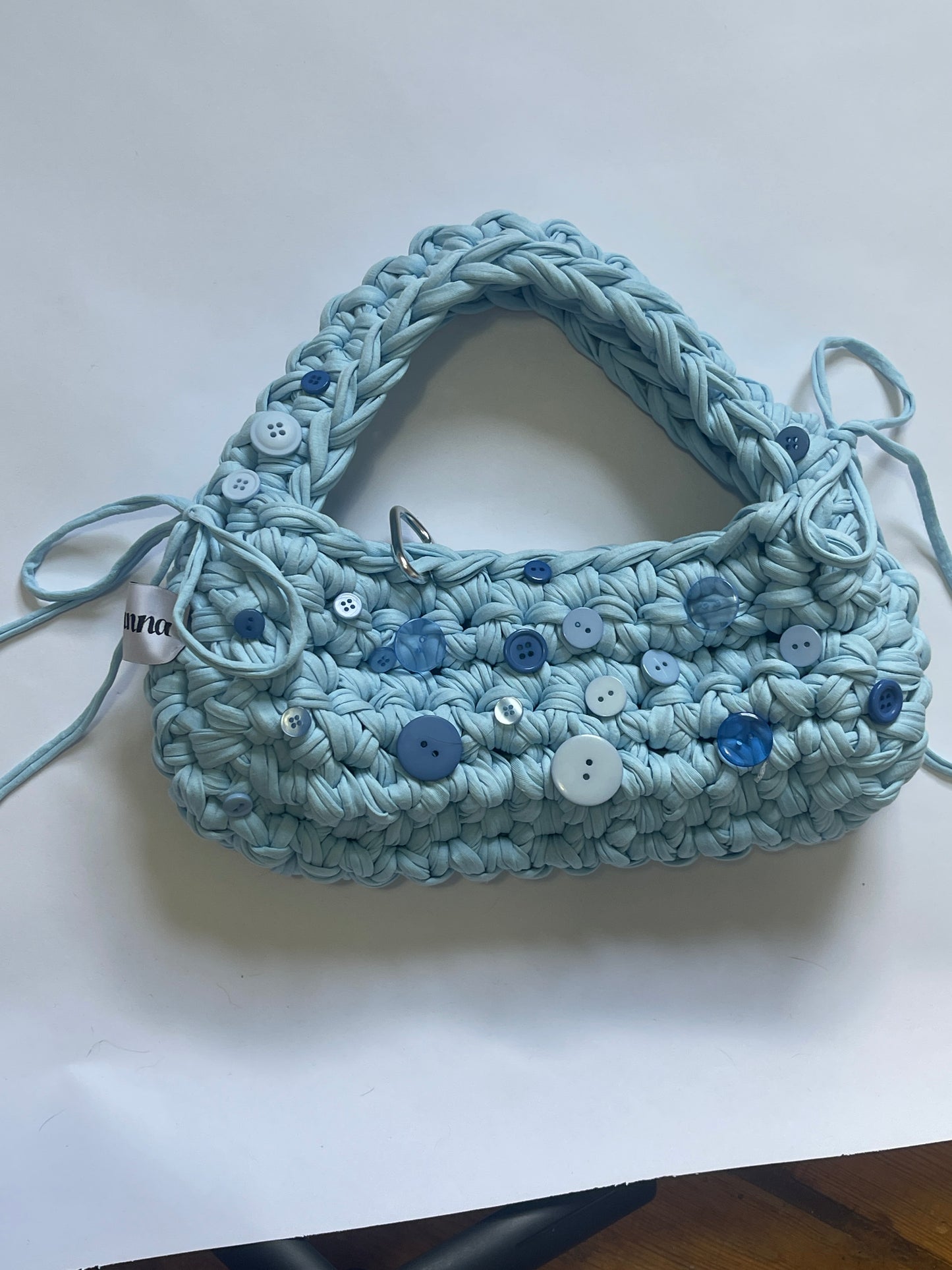 Button Bag Blue