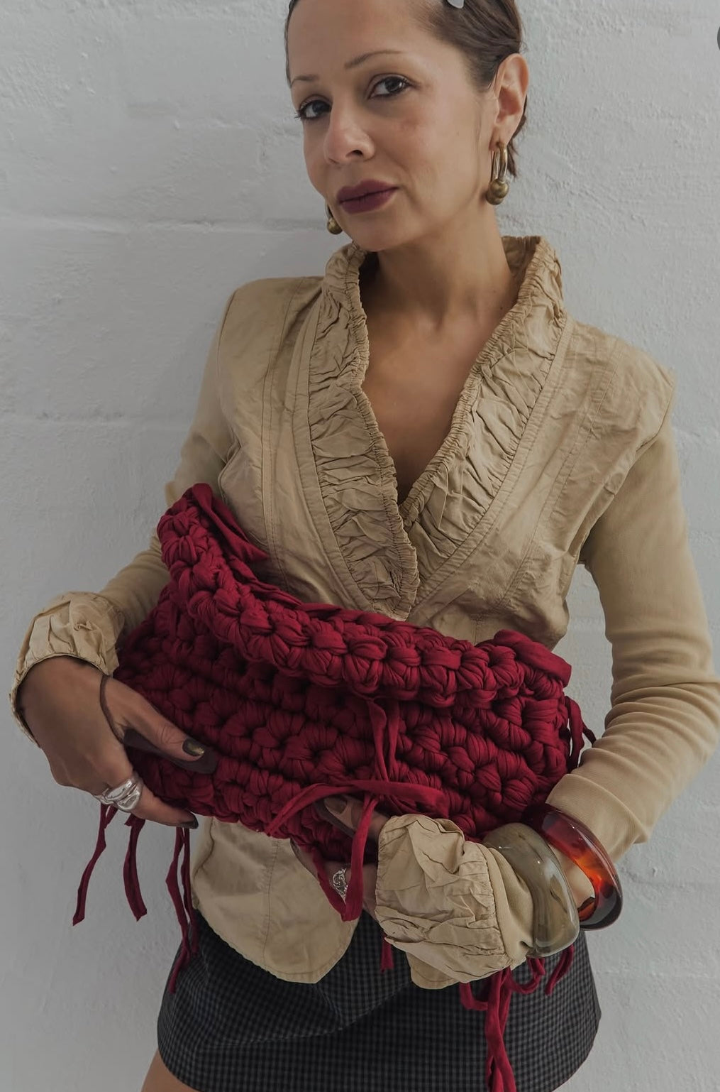 *NEW* A Berry Fringe Shoulder