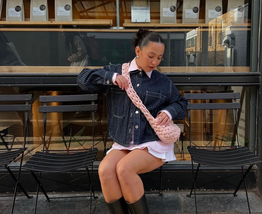 A Baby Pink Ribbon Crossbody