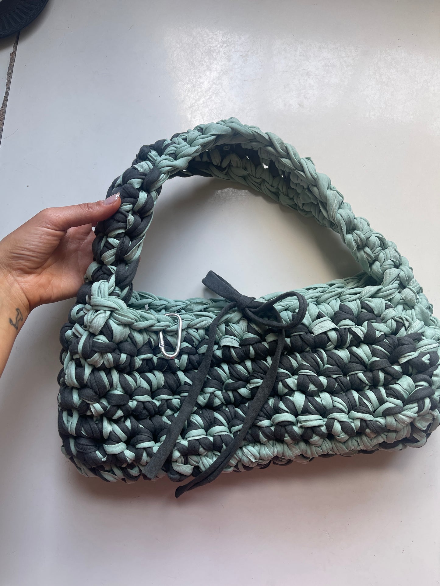 A Mint and Khaki Shoulder