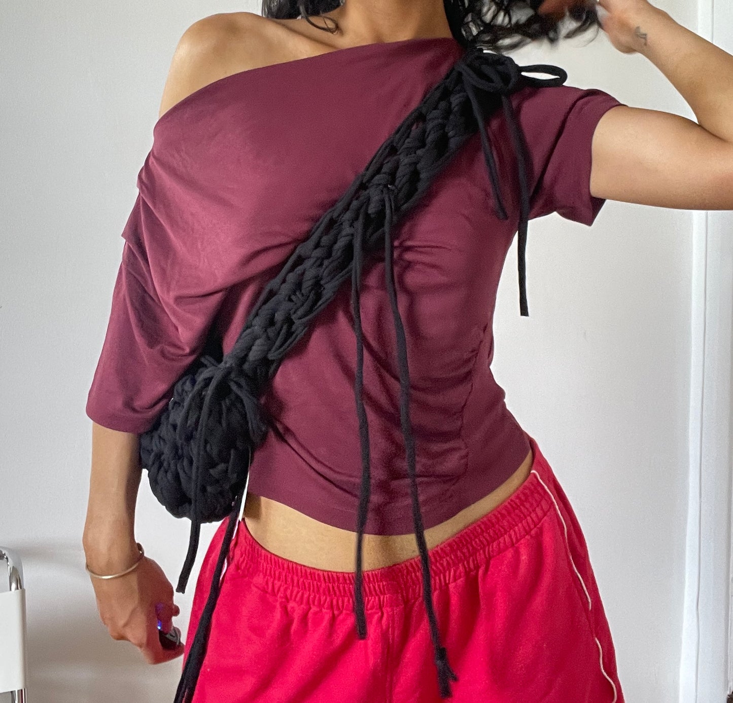 *NEW* A Black Ribbon Crossbody