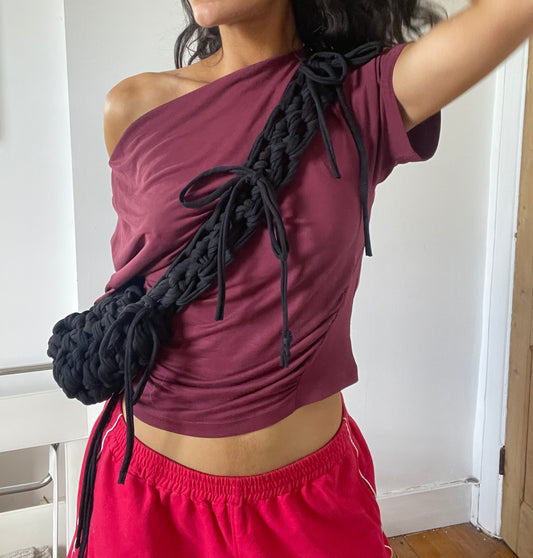 *A Black Ribbon Crossbody