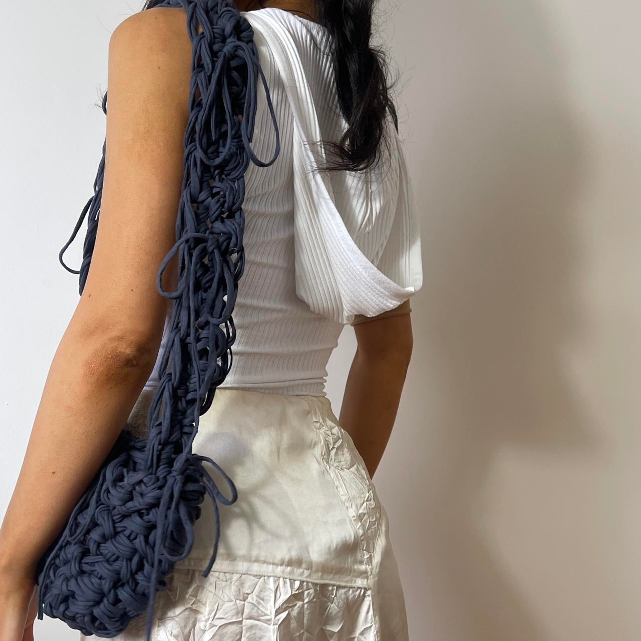 *NEW* All Navy Ribbon Crossbody