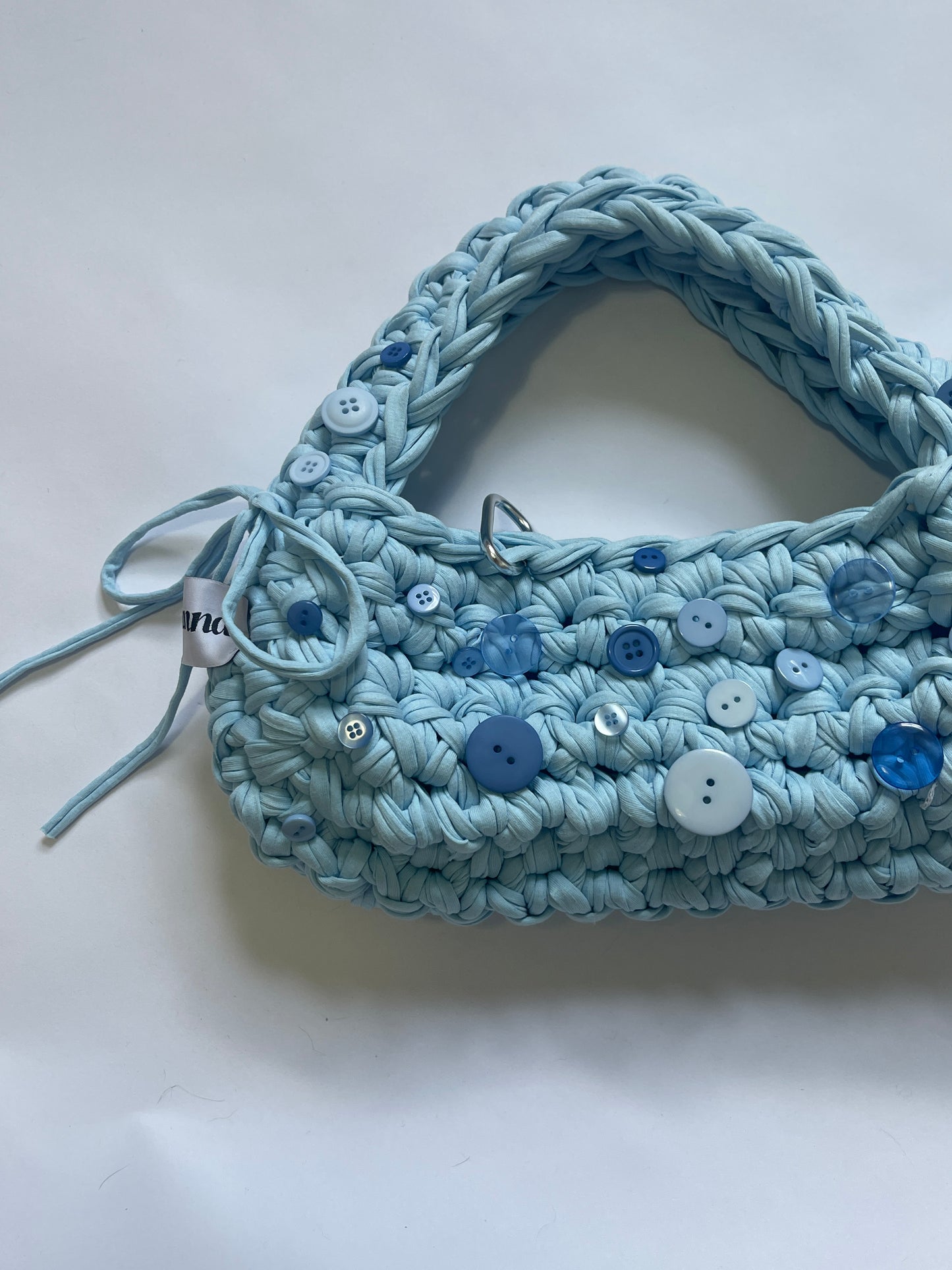 Button Bag Blue