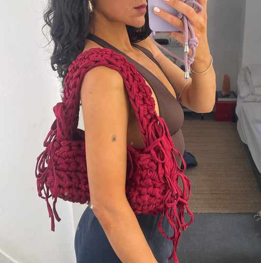 Berry Fringe Shoulder