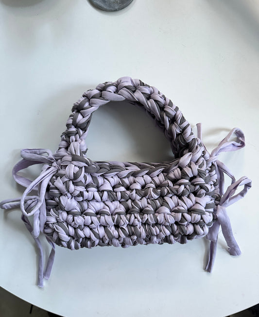 *A Lilac + Charcoal Fringe Bag