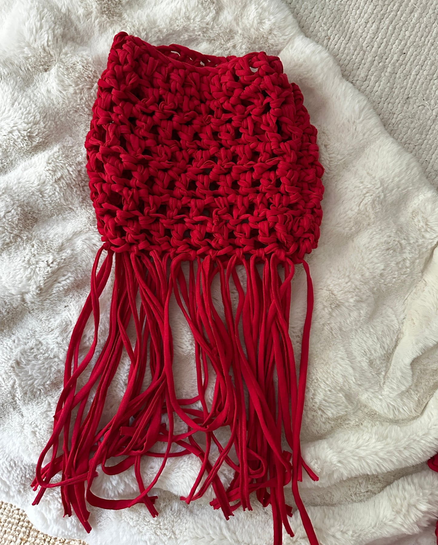 Red Fringe Mini