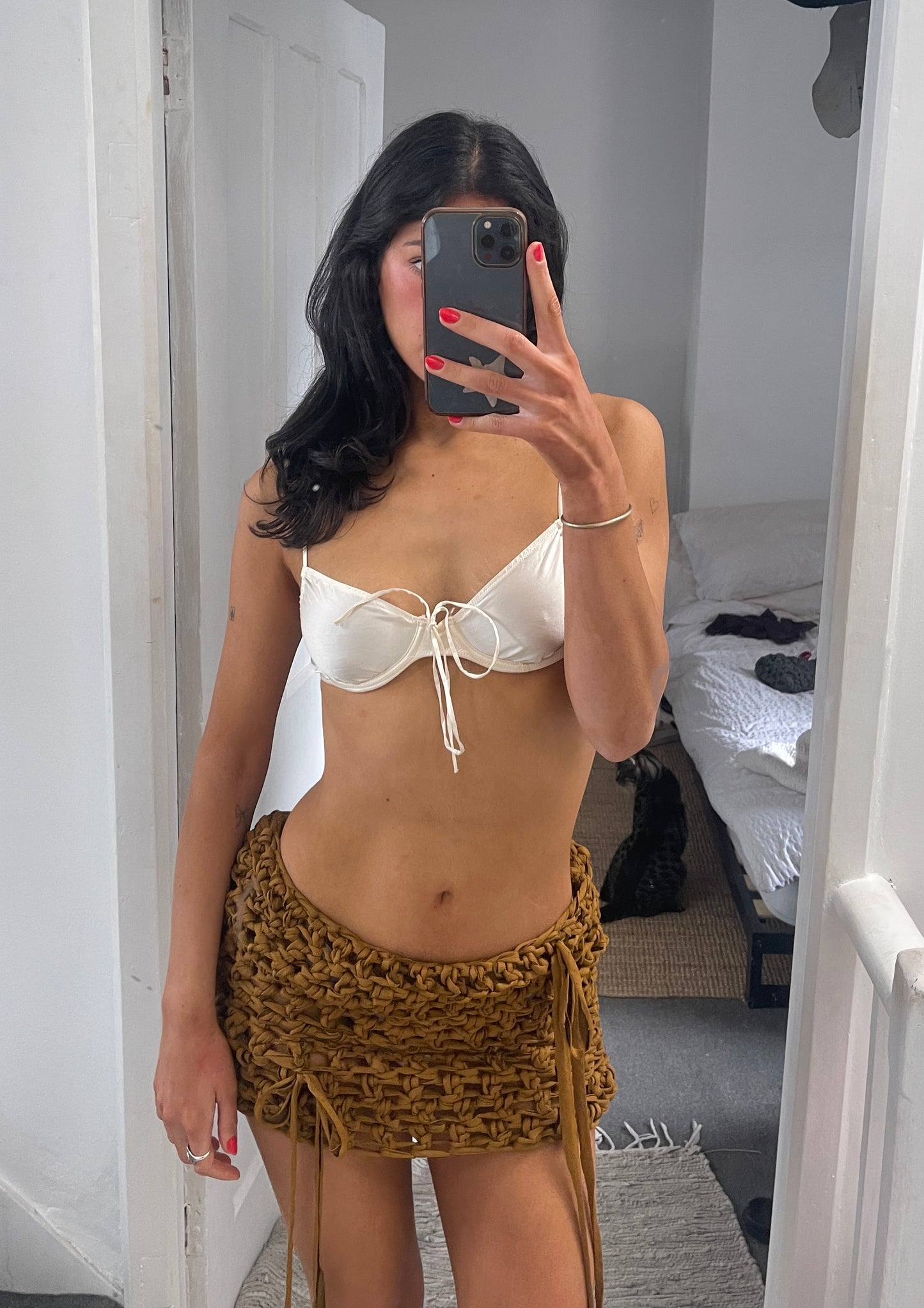 Antique Gold Ribbon Skirt