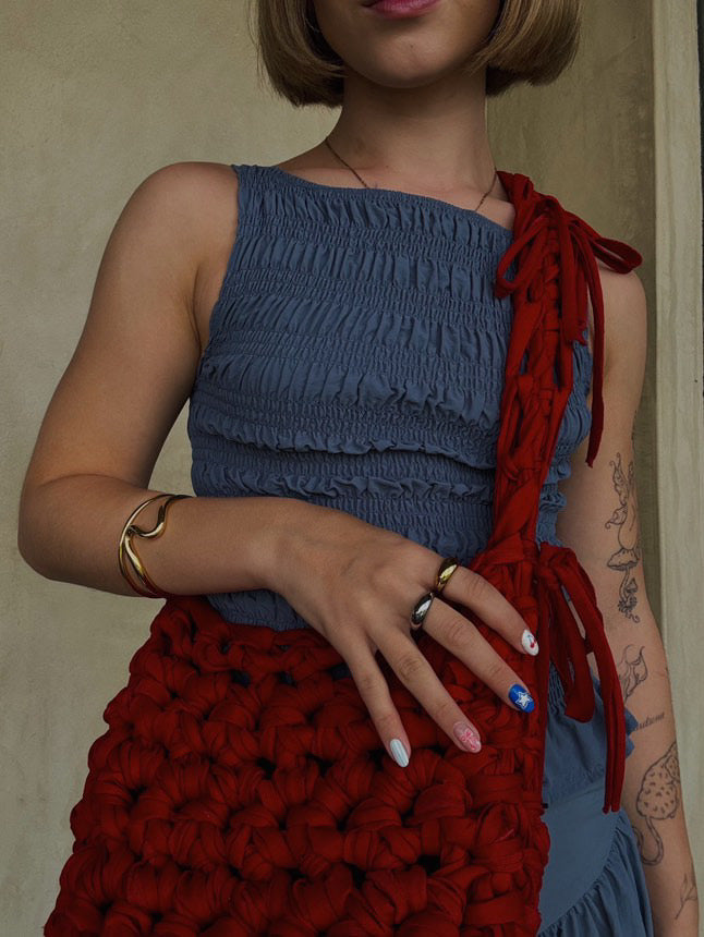 An All Burgundy Oversized Sling