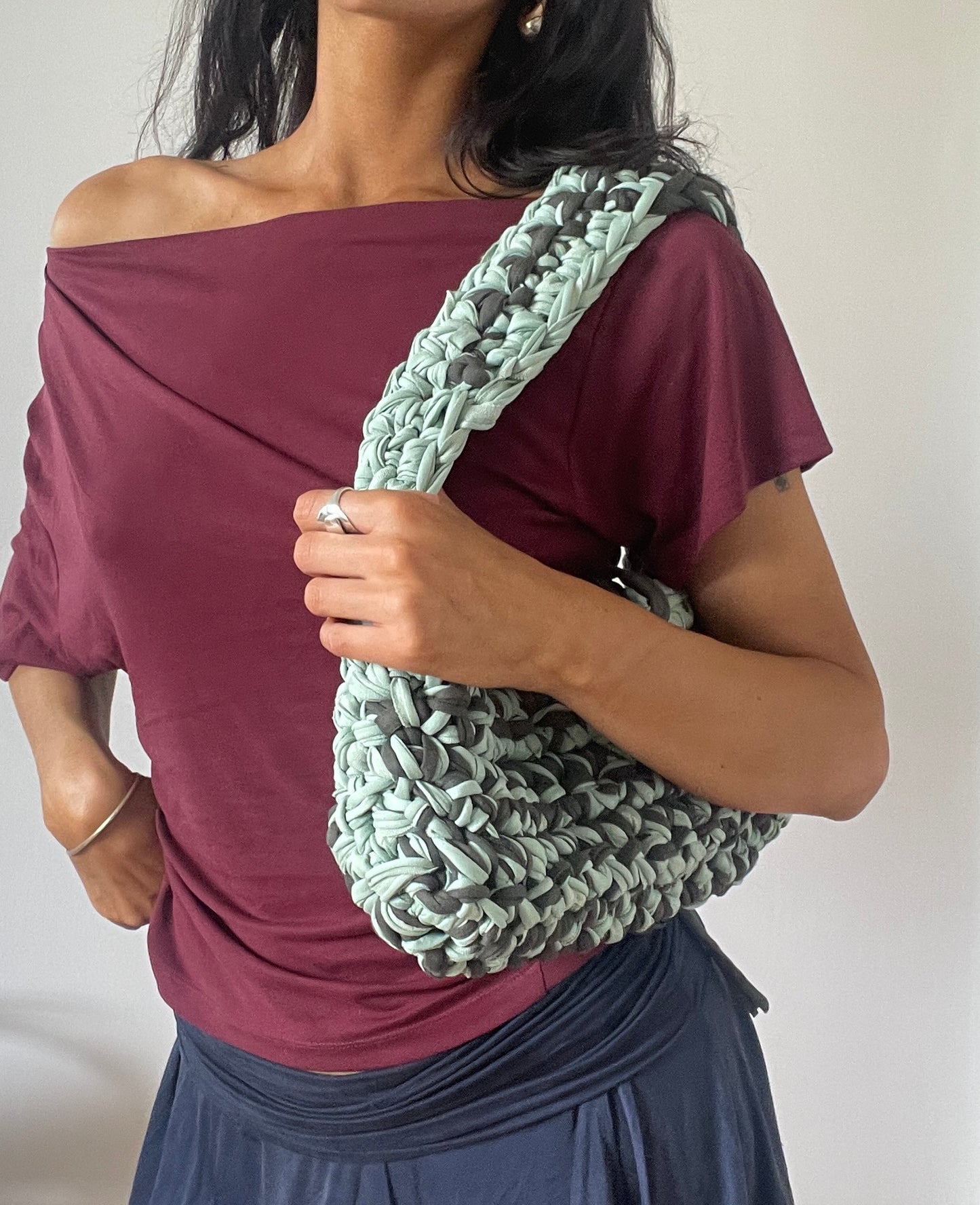 A Mint and Khaki Shoulder