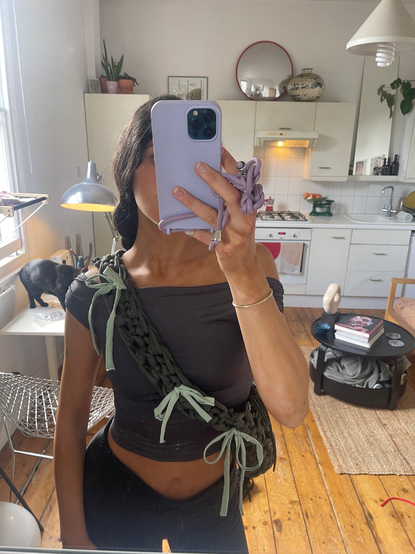 *NEW* Mint + Khaki Ribbon Crossbody