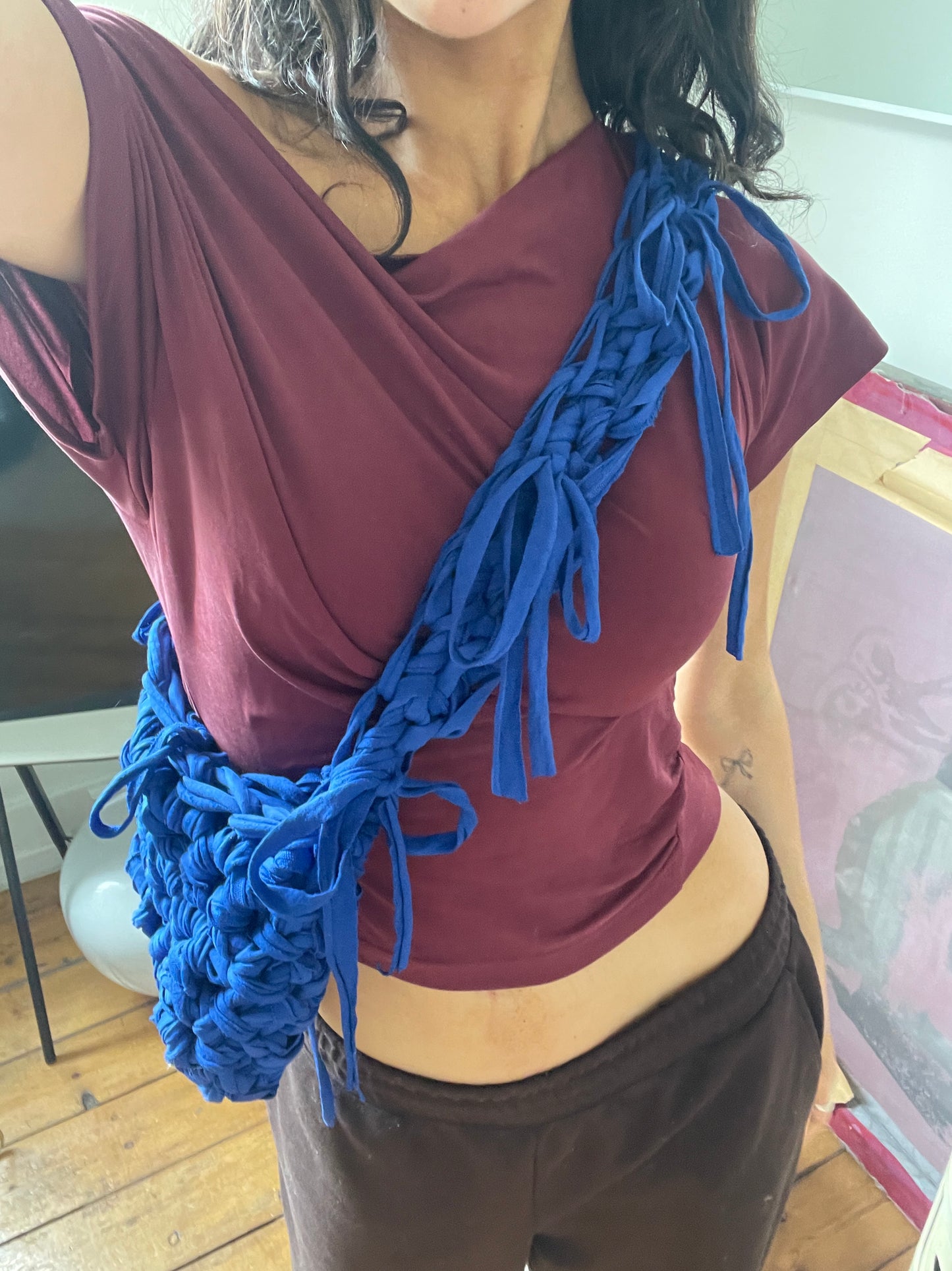 *NEW* Electric Blue Ribbon Crossbody