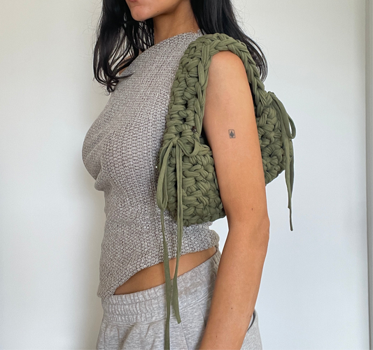 *Khaki Ribbon Shoulder