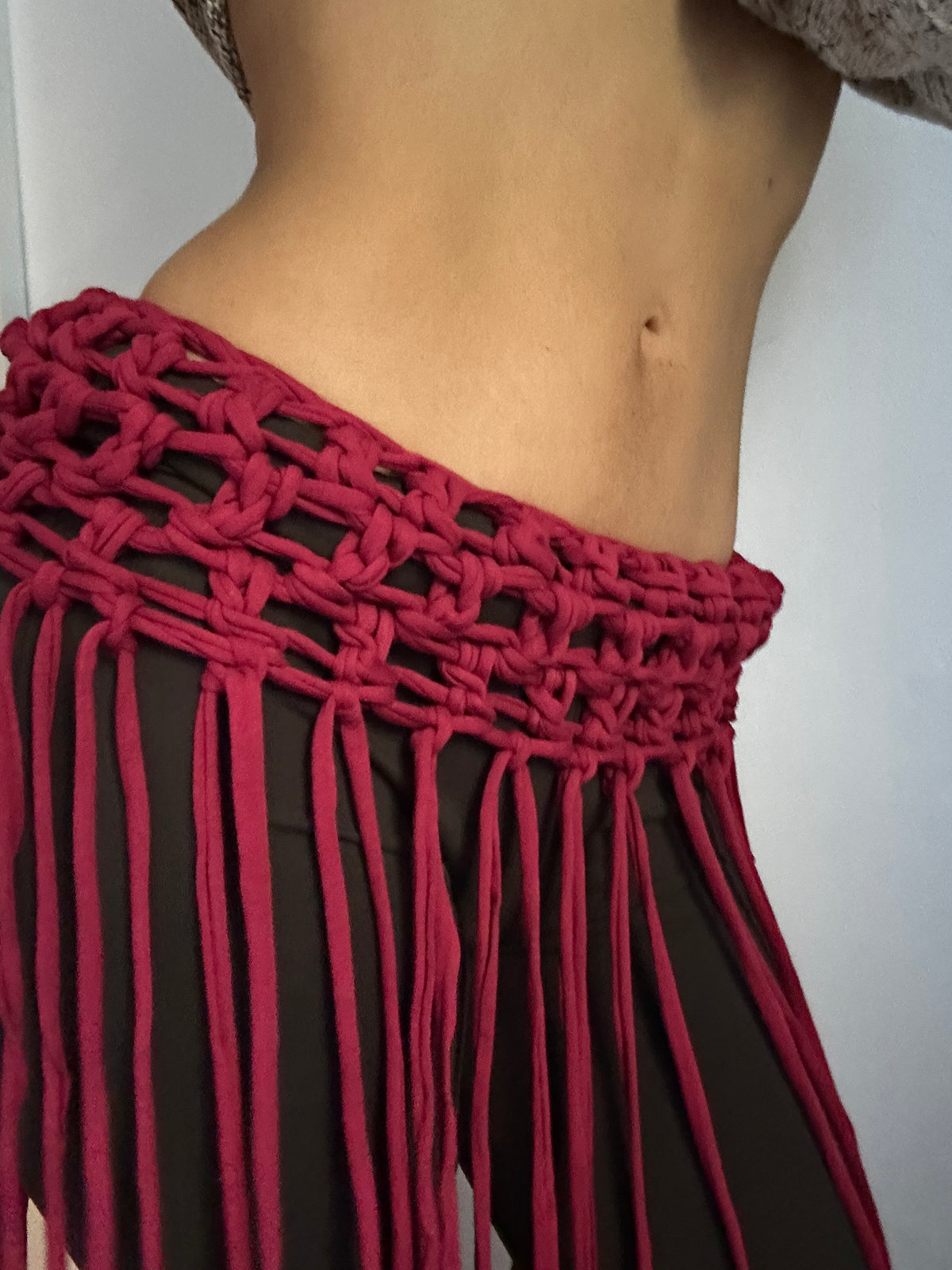 Berry Fringe Belt