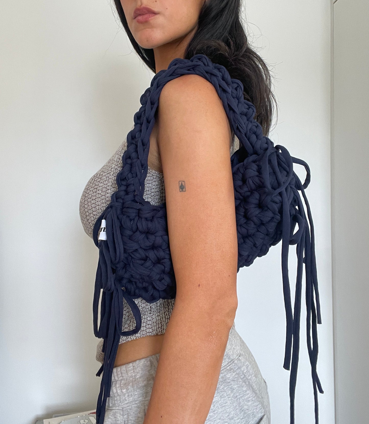 **A Blue Fringe Shoudler