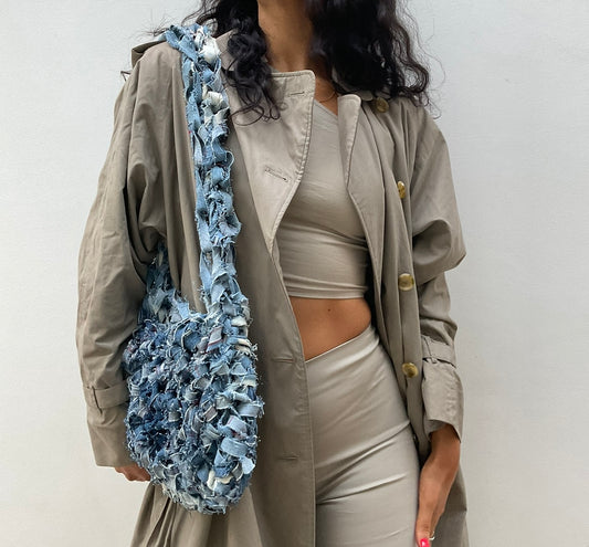 *A Blue Denim Crossbody