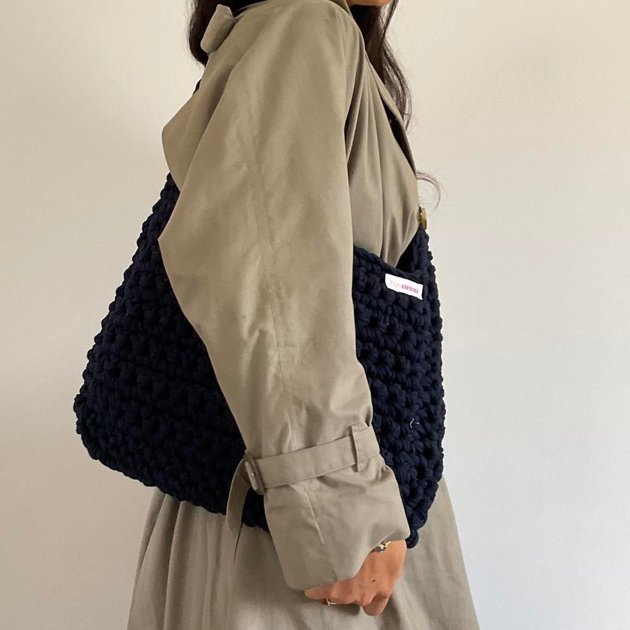 Navy Laptop Oversized Crossbody