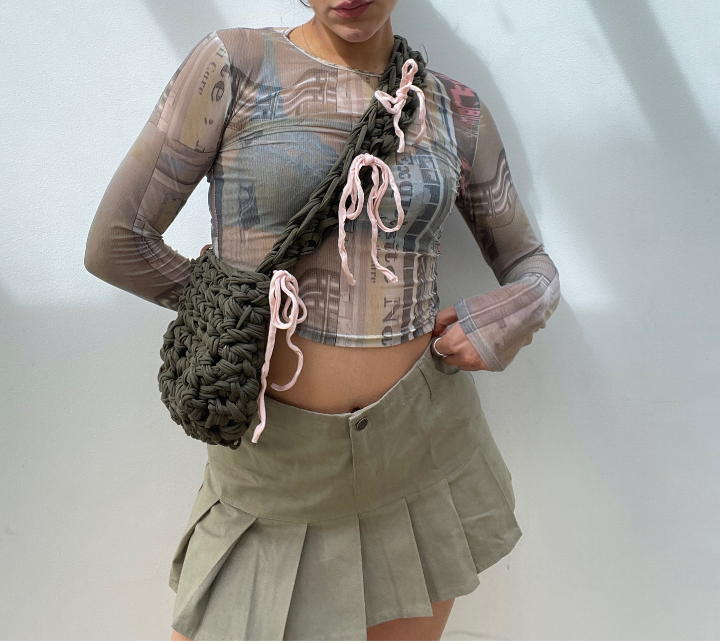 *NEW* A Baby Pink + Khaki Ribbon