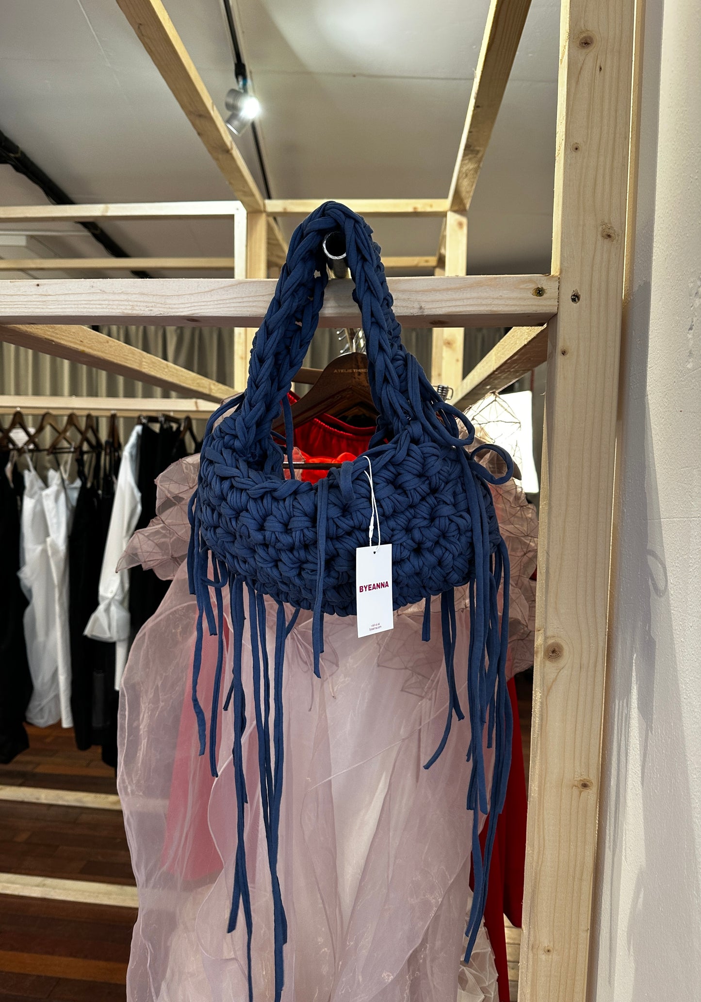 Blueberry Fringe Shoulder