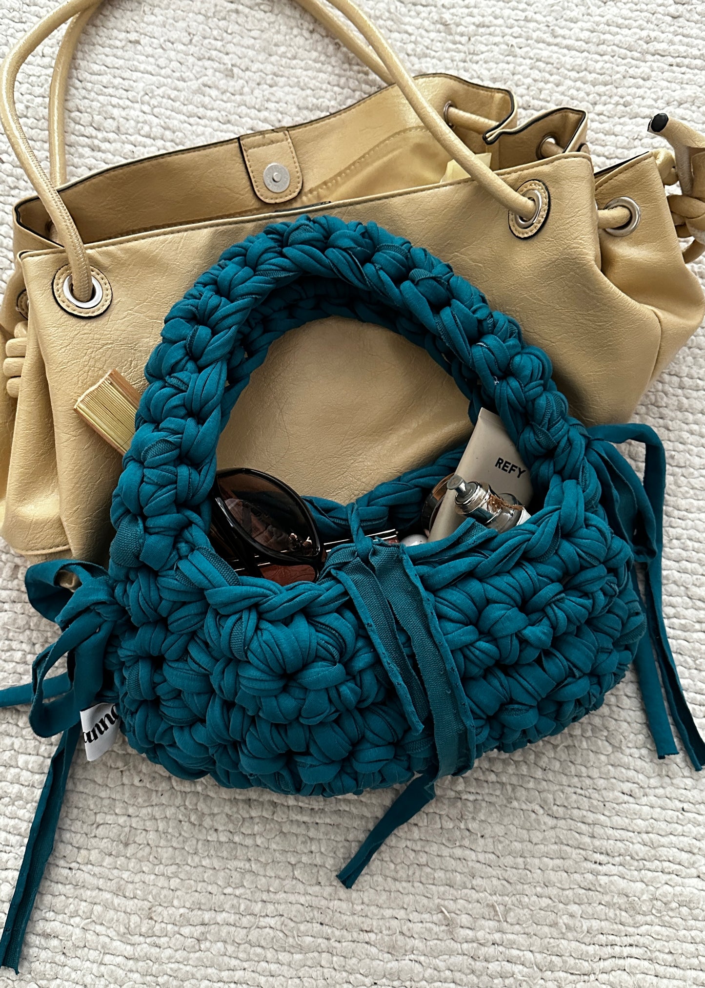 Teal Fringe Shoulder