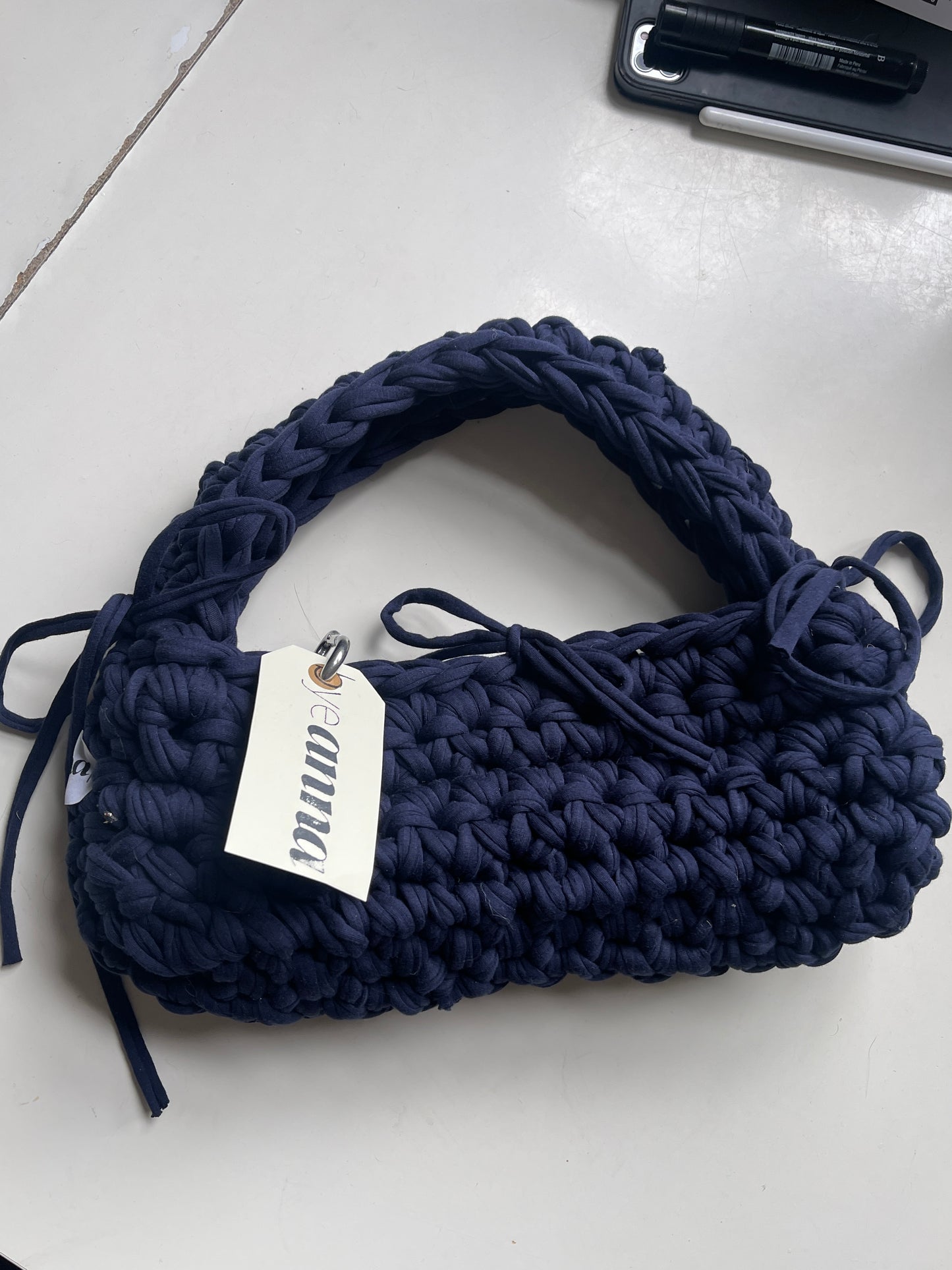 A Navy Chunky Shoulder