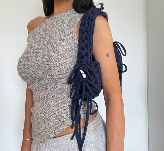 Navy Fringe Shoudler