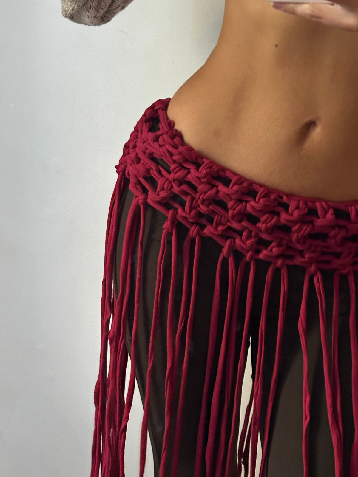 Berry Fringe Belt