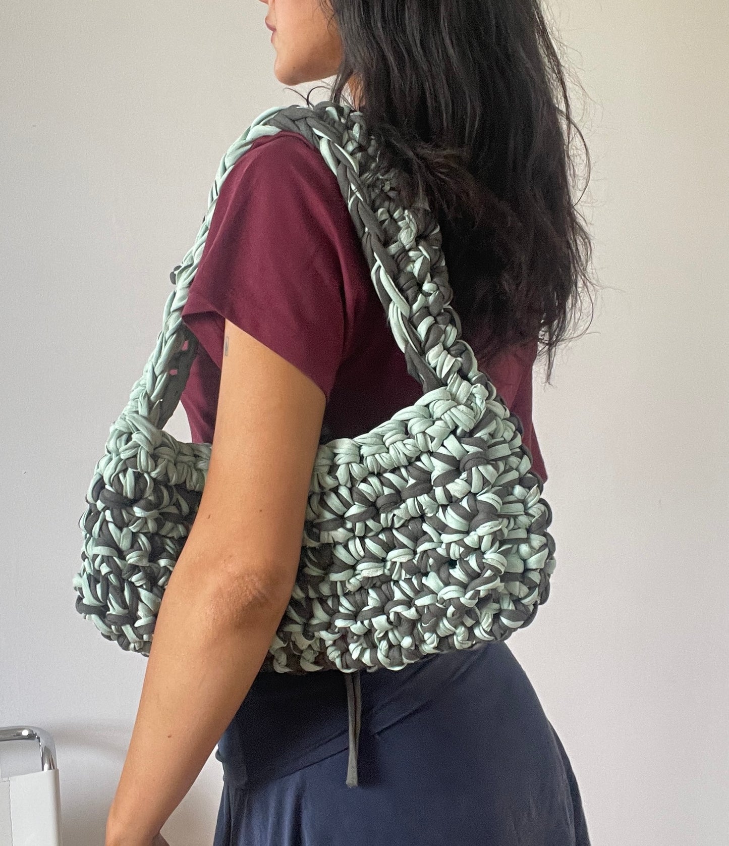 A Mint and Khaki Shoulder