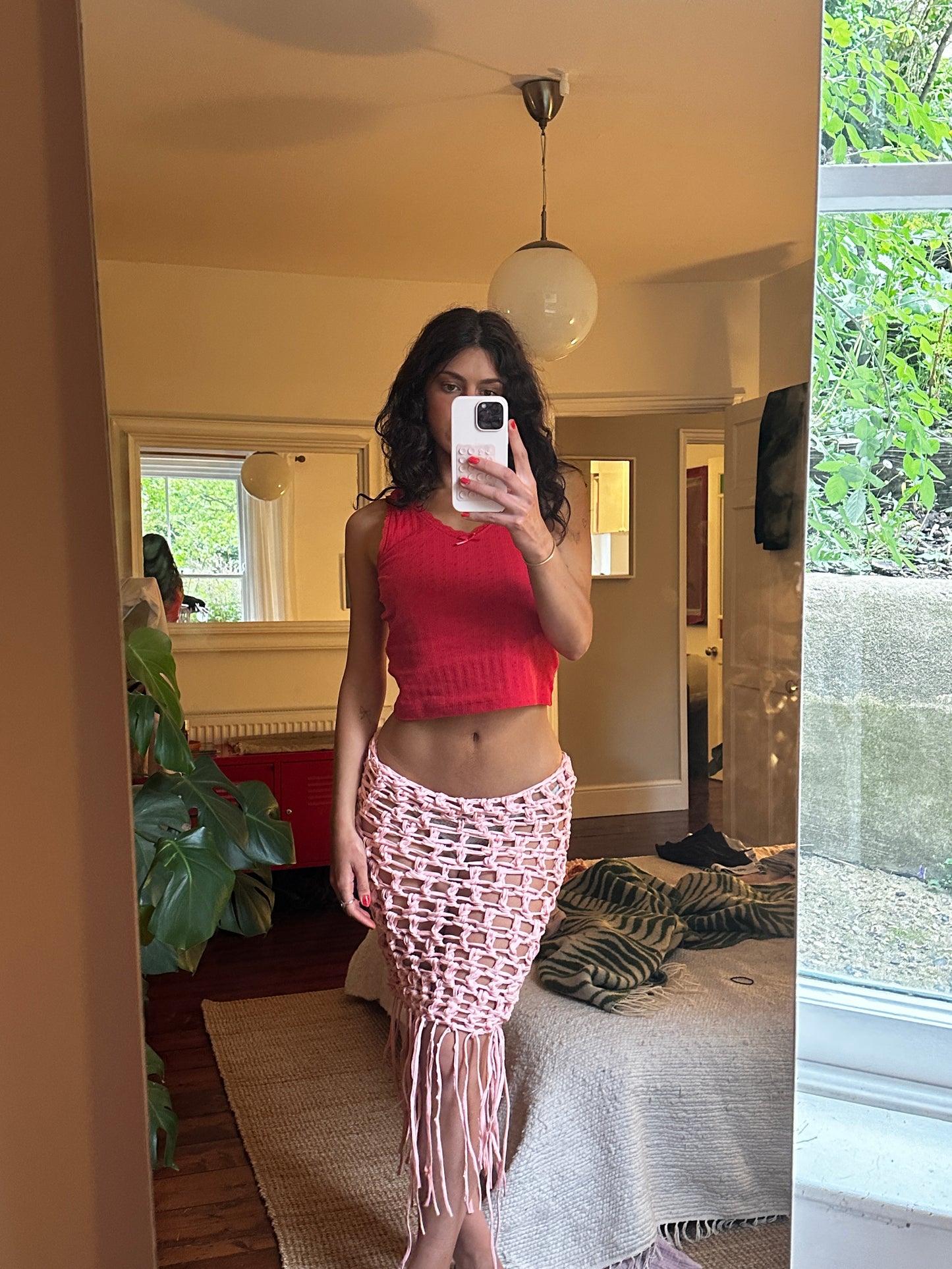 Pink Midi Skirt