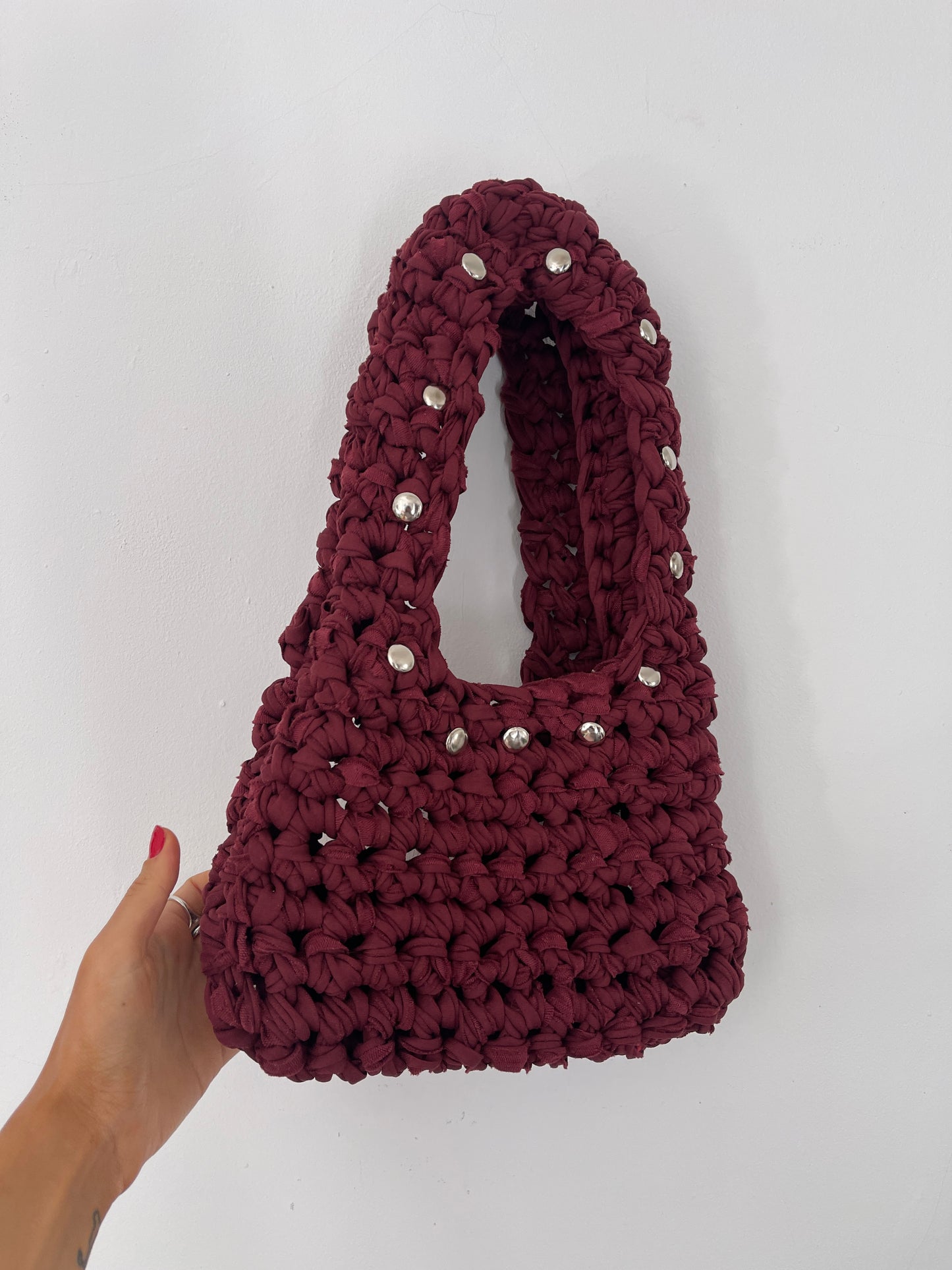 Burgundy Stud Bag