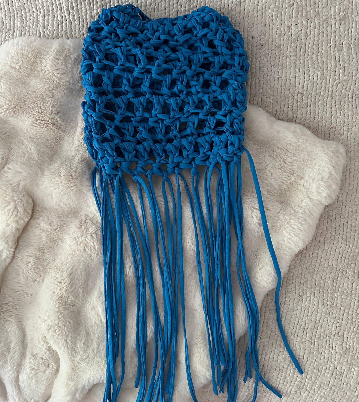 Electric Blue Fringe Mini