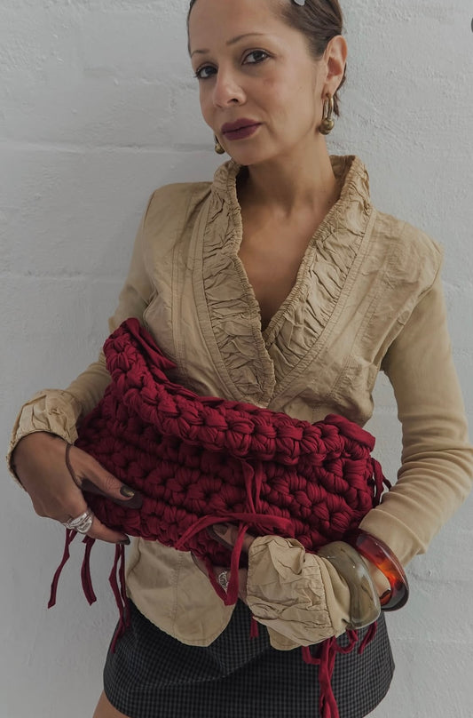 *NEW* A Berry Fringe Shoulder