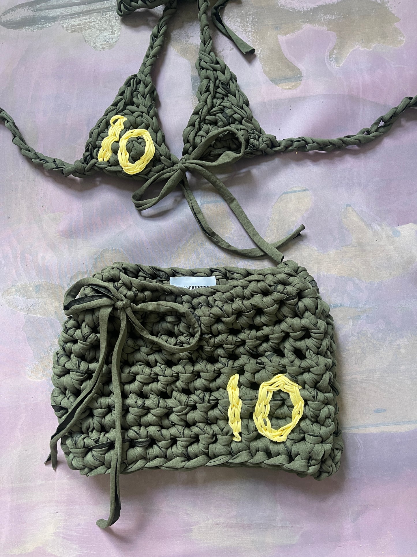 Khaki 10 Bikini Top