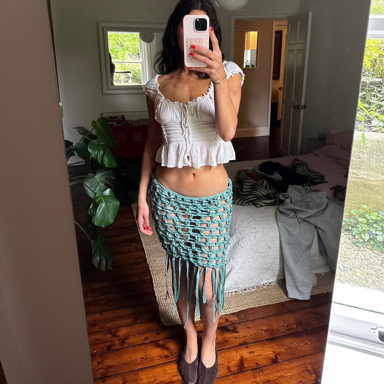 Midi Teal Skirt