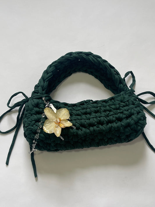 *NEW* Forest Green Orchid Shoulder Bag
