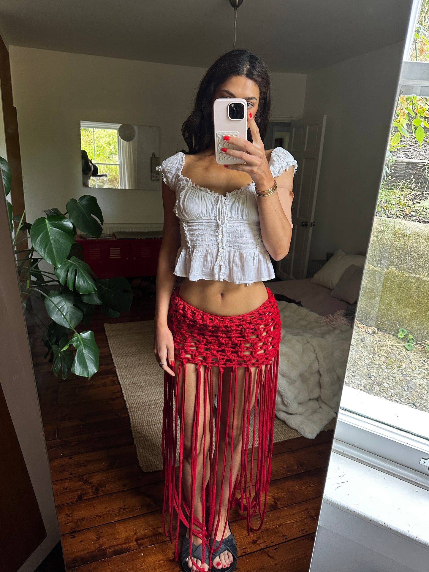Red Fringe Maxi