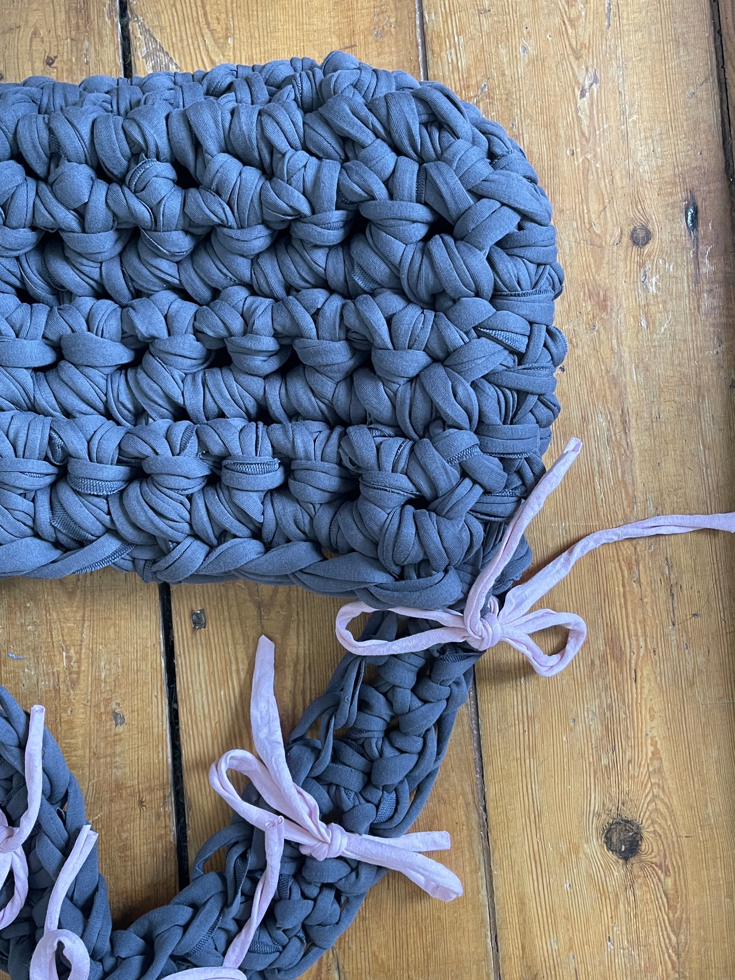 Oversized Charcoal & Baby Pink Sling