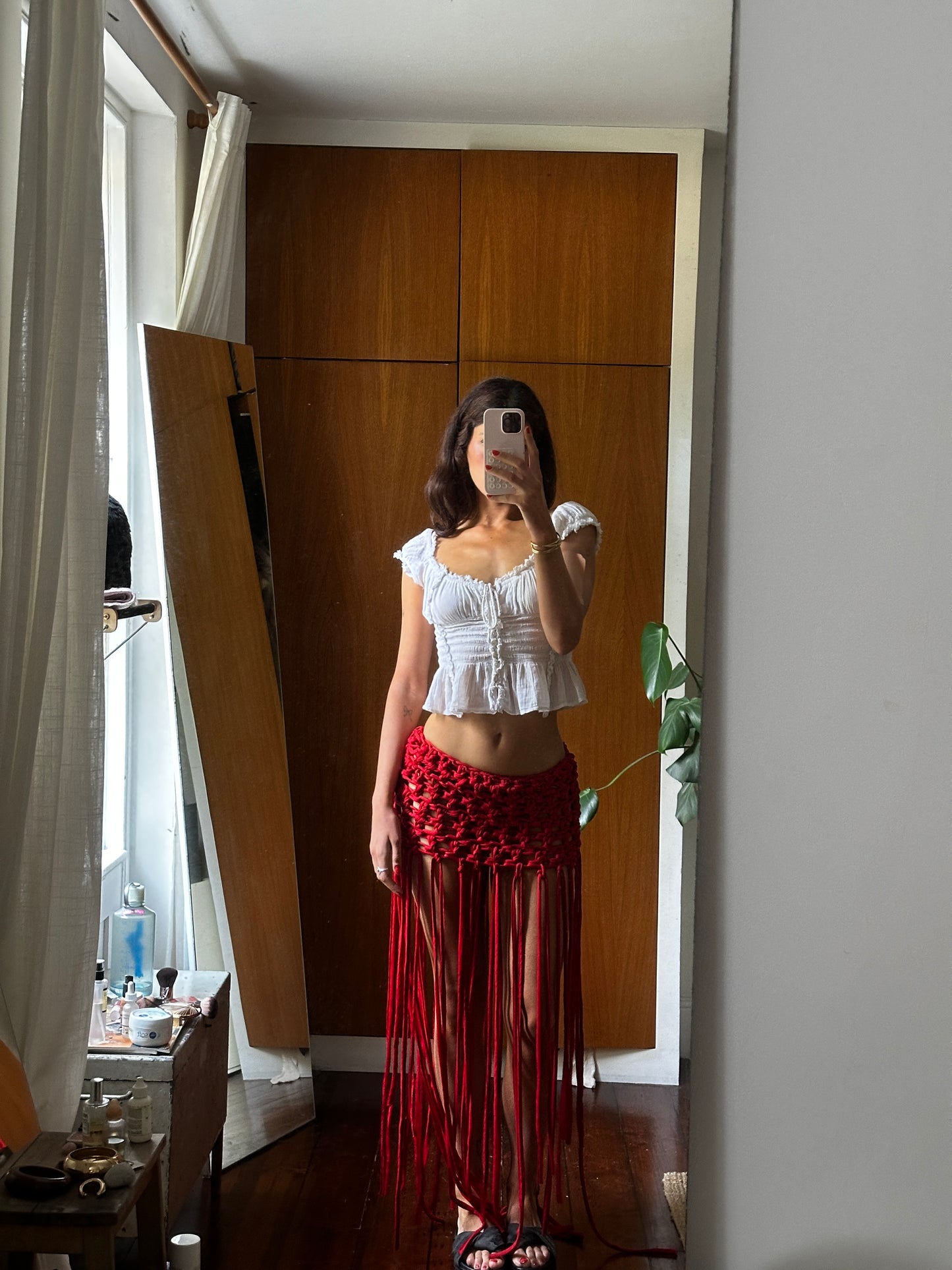 Red Fringe Maxi