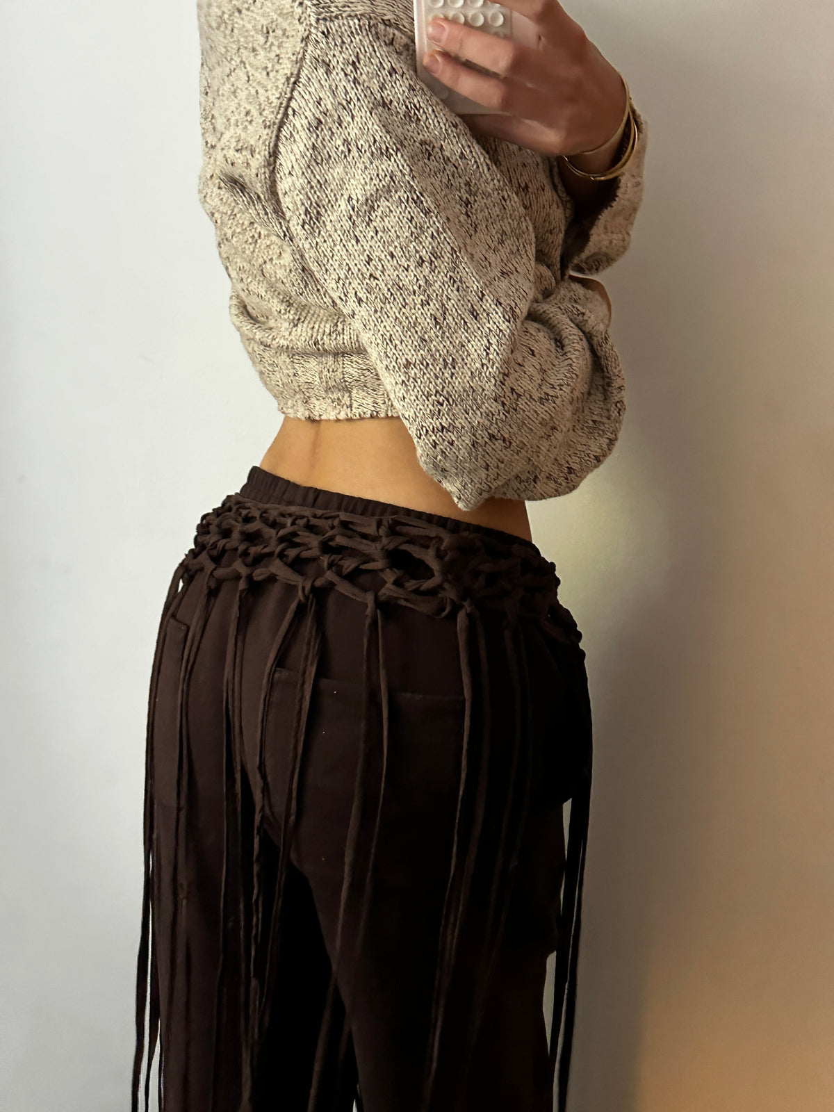 Brown Fringe Belt