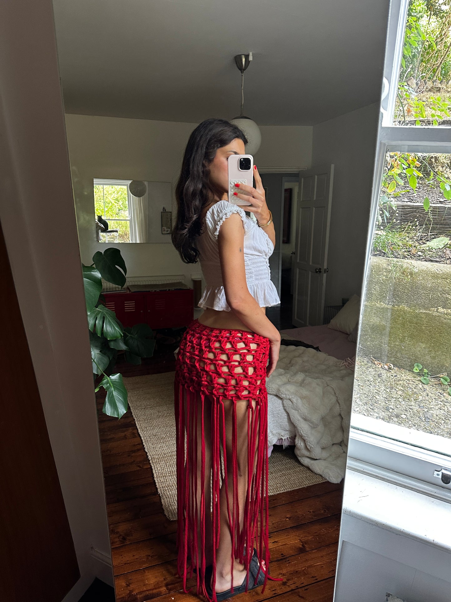 Red Fringe Maxi