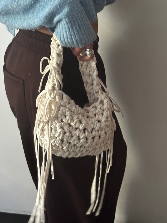 Cream Ribbon Shoulder