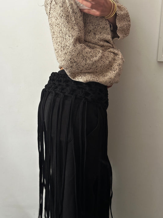 Black Fringe Belt