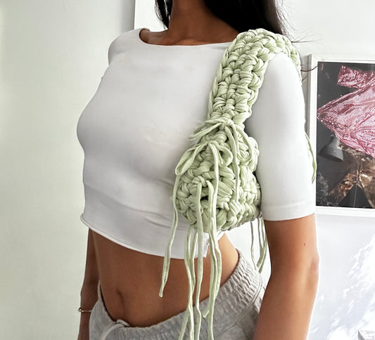 Mint Fringe Shoulder