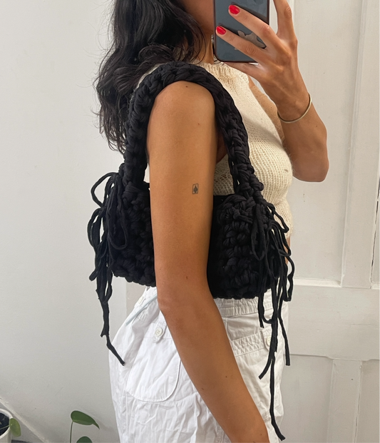 *NEW* Black Fringe Shoulder