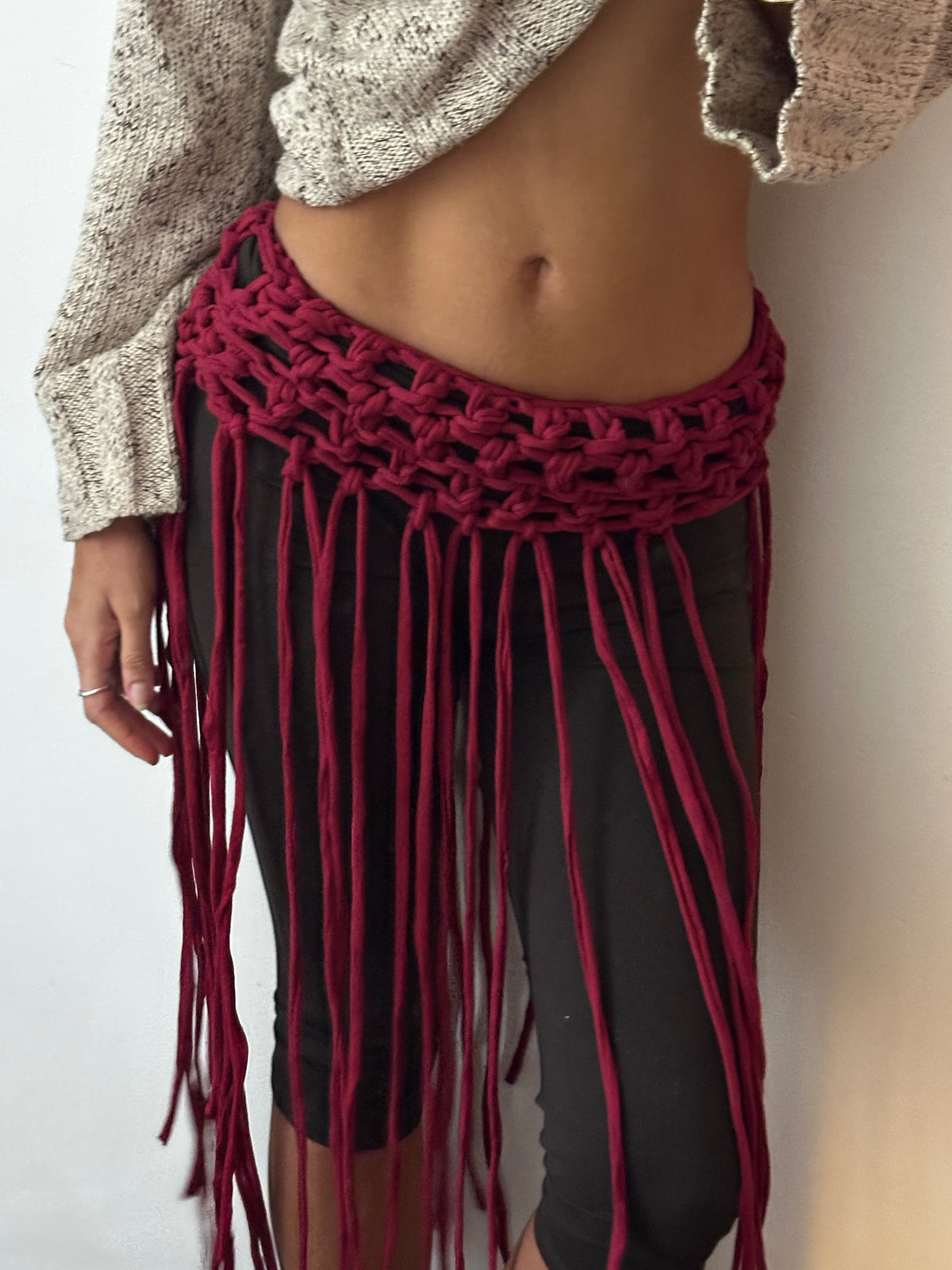 Berry Fringe Belt